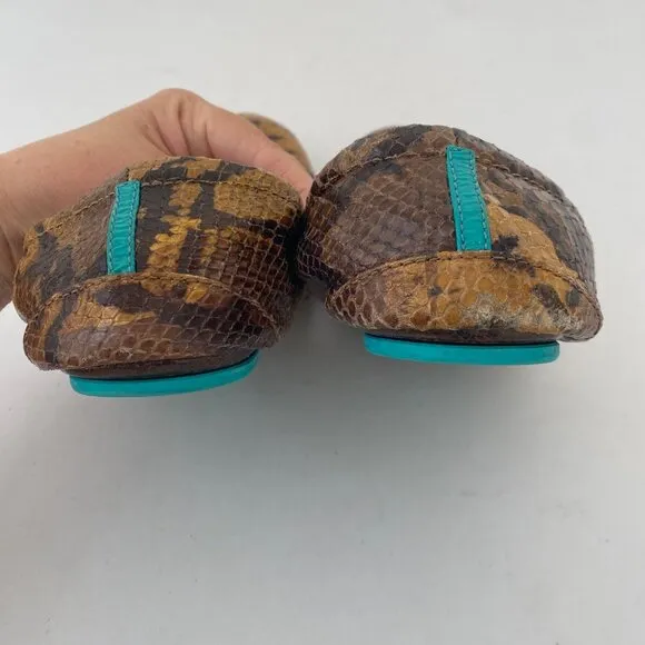 Tieks Mocha Snake Flats Shoes
