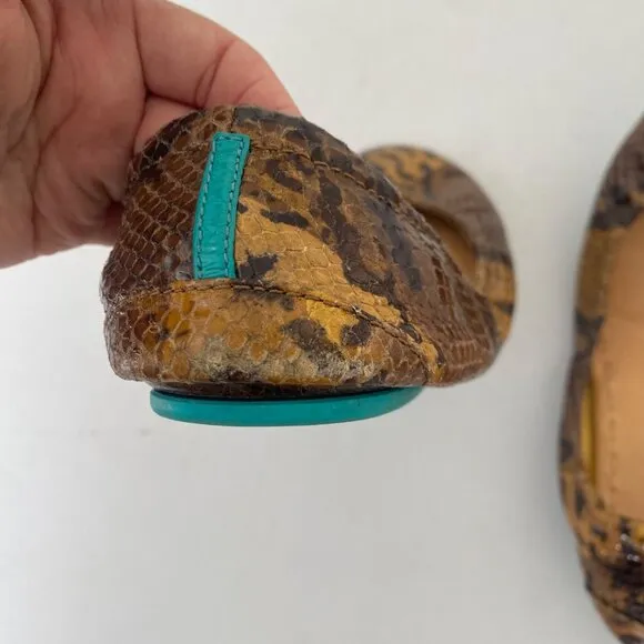 Tieks Mocha Snake Flats Shoes