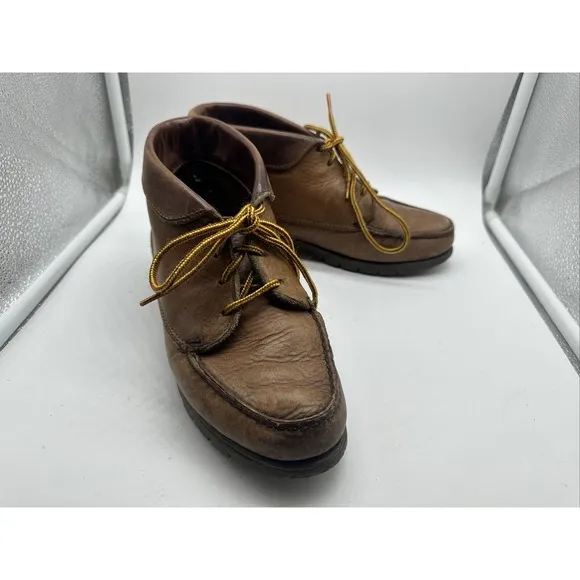 Timberland Boots 7.5 M Mens Mid Hiking Brown Leather Boots Shoes