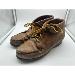 Timberland Boots 7.5 M Mens Mid Hiking Brown Leather Boots Shoes