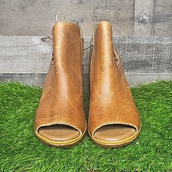 Timberland ’Glancy’ Ruched Peep Toe Boots | 9.5