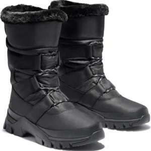 Timberland Jenness Falls Insulated Boots Faux Fur Leather Black Pull On Size 7.5