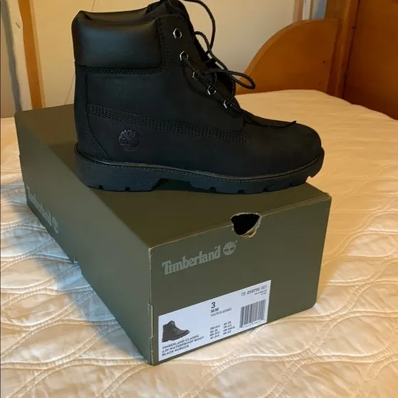 Timberland Kids Black Boots 3 Youth