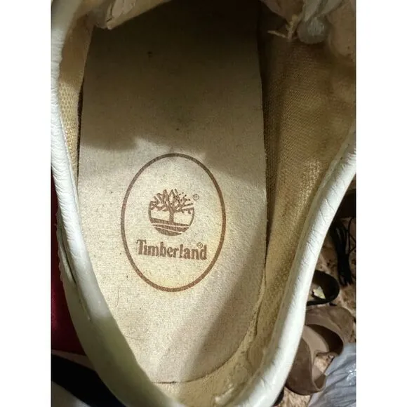 Timberland Leather Oxfords Casual Lace Up Shoes White Sneakers unisex size‎ 8