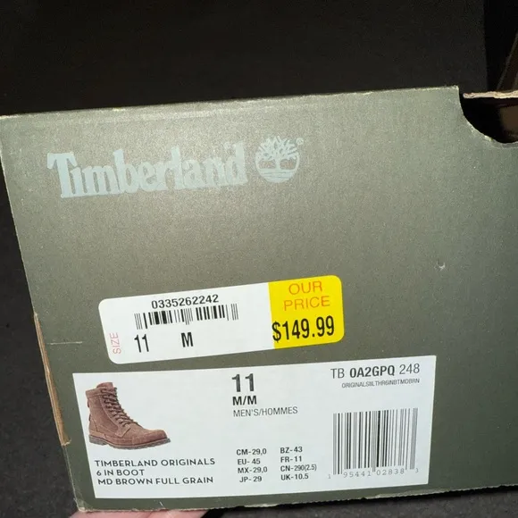 Timberland Men’s boots size 11