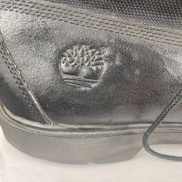Timberland Men's Boots Size 12- Black Leather Roll Top Black,Hiking,Outdoor