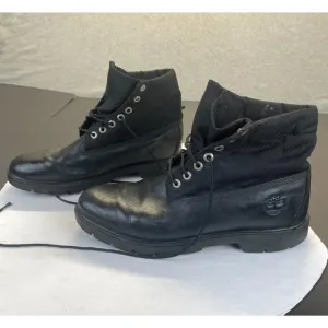 Timberland Men's Boots Size 12- Black Leather Roll Top Black,Hiking,Outdoor