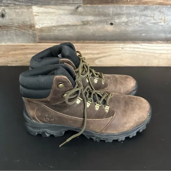 Timberland Rangeley Mid Hiker Waterproof Brown Leather Mens Size 11 Boots 9810R