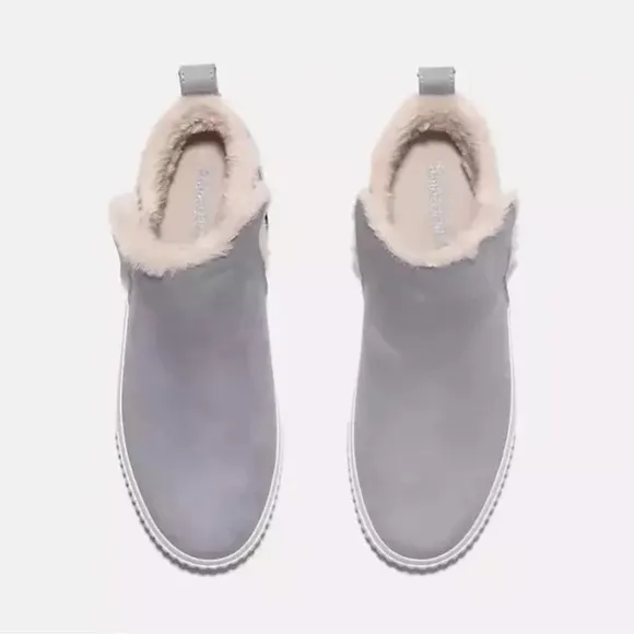 Timberland Skyla Bay Booties Faux Fur Lined Waterproof Sneaker Boots Nubuck Pull