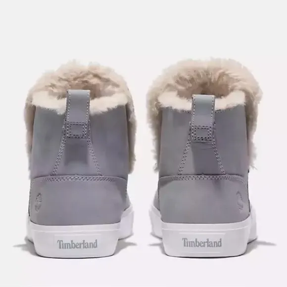 Timberland Skyla Bay Booties Faux Fur Lined Waterproof Sneaker Boots Nubuck Pull