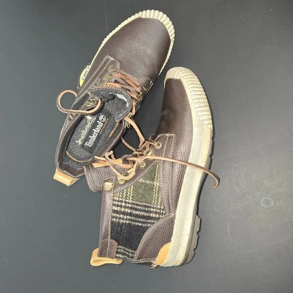 Timberland Smartwool Boots Sneakers Mens 10 Anti-Fatigue Brown Leather Gorpcore