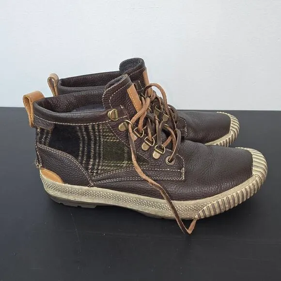 Timberland Smartwool Boots Sneakers Mens 10 Anti-Fatigue Brown Leather Gorpcore