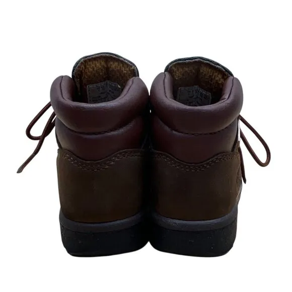 Timberland Toddler Brown &amp; Green Nubuck Leather Lf Field Boots Size 8
