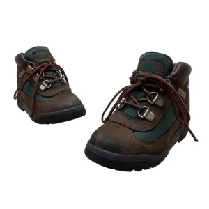 Timberland Toddler Brown &amp; Green Nubuck Leather Lf Field Boots Size 8