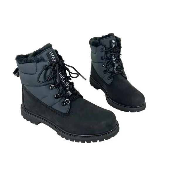 Timberland Women's Black Lace Up Boots Booties Size 9.5