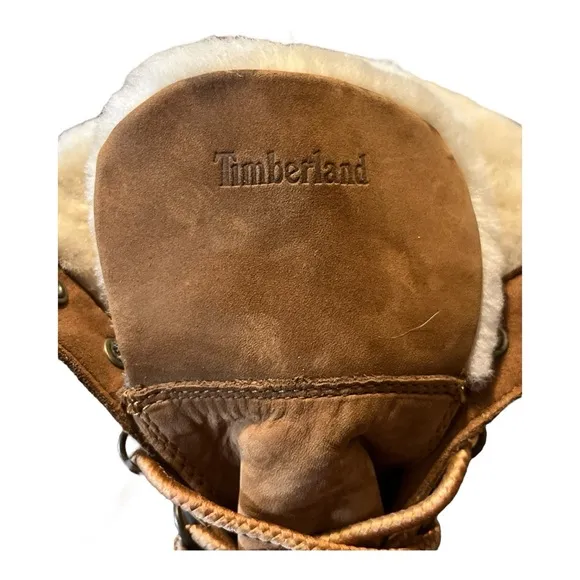 TIMBERLAND Women's Courmayeur Valley Women's Shearling Lined Boots Rust SZ 6.5