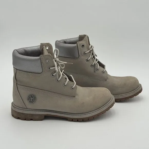 Timberland Womens Nubuck Leather High Top Waterproof 200G Boots Rubber Soles