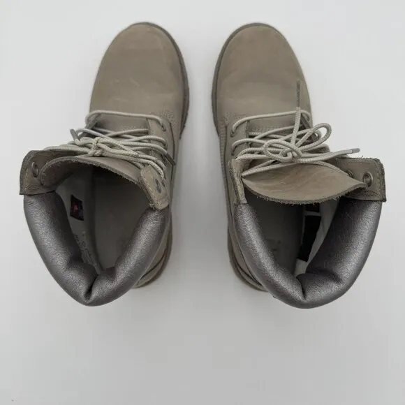 Timberland Womens Nubuck Leather High Top Waterproof 200G Boots Rubber Soles