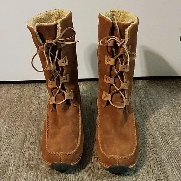 Timberland Fauna Brown Suede Lace-Up Boots 9.5 M