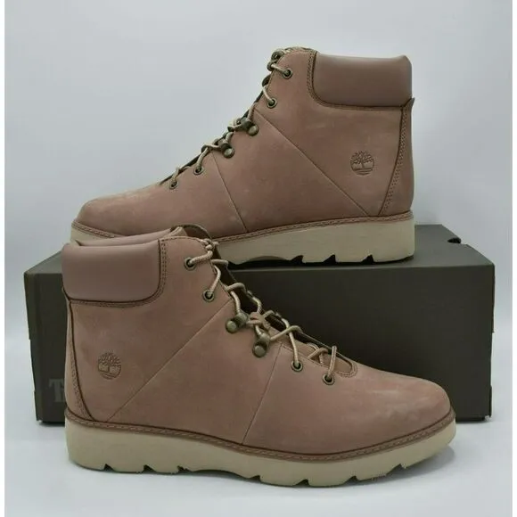 Timberland Womens Size 9.5 Keeley Field Mid Hiker Light Brown Nubuck Boots Shoes