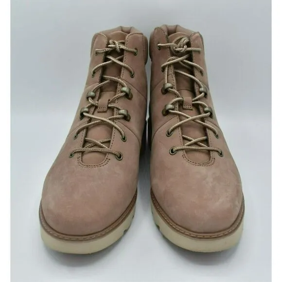Timberland Womens Size 9.5 Keeley Field Mid Hiker Light Brown Nubuck Boots Shoes