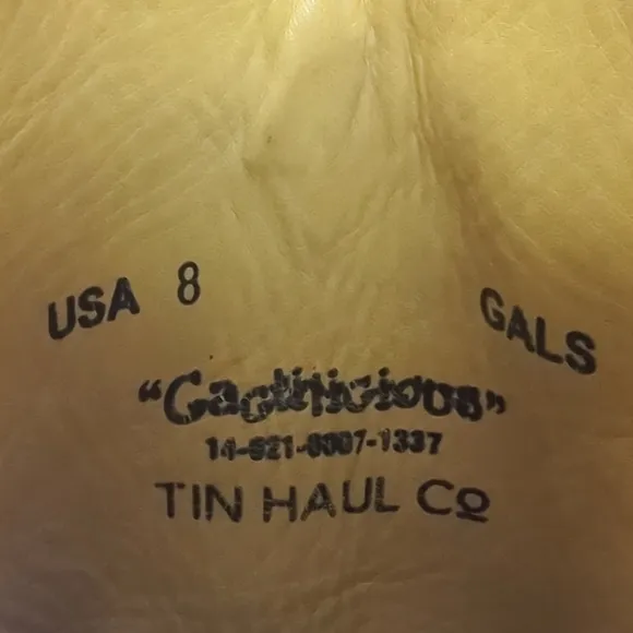 TIN HAUL &quot;Cactilicious&quot; Looking Sharp cowgirl western square toe boots sz 8 EUC