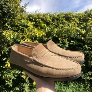 Tod's Men's Mocassino Gommino Leather Driving Shoes Loafer Brown Tan Italy 6.5