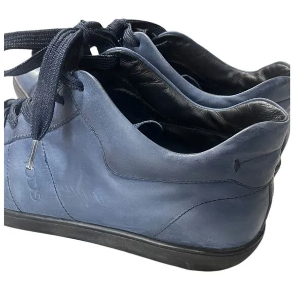 Tod’s Mens size 8.5 Suede Leather Lace-up Low Top Casual Shoes Sneakers Blue