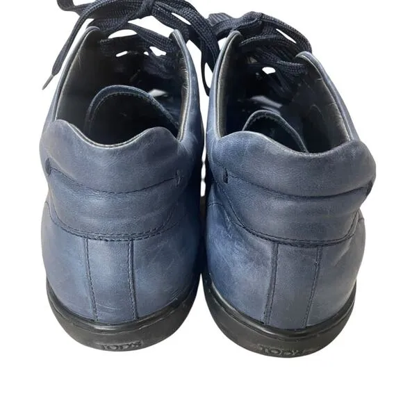 Tod’s Mens size 8.5 Suede Leather Lace-up Low Top Casual Shoes Sneakers Blue