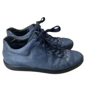 Tod’s Mens size 8.5 Suede Leather Lace-up Low Top Casual Shoes Sneakers Blue