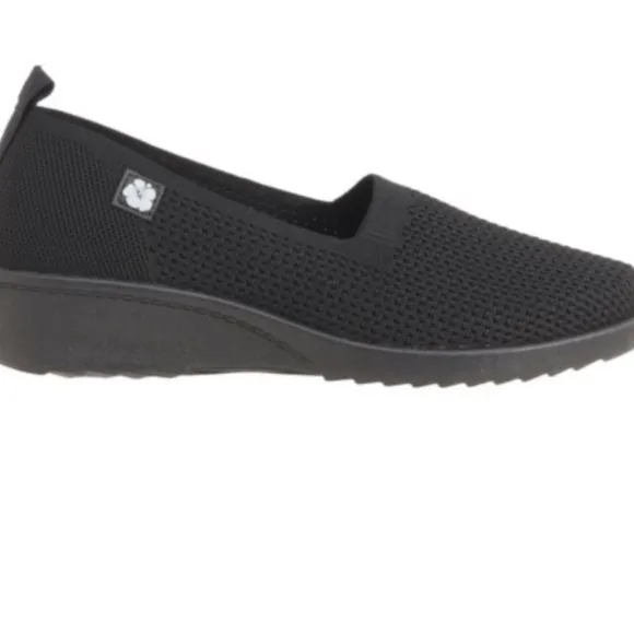 TOMMY BAHAMA mesh Black Lizzie Demi Memory Foam Slip-On Wedge Shoes sneakers 8.5