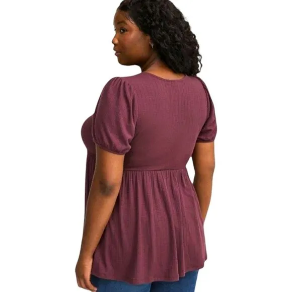 TORRID Textured Jersey  Sweetheart Babydoll With Matching Tea Length Pencil Skir