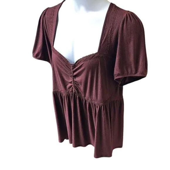 TORRID Textured Jersey  Sweetheart Babydoll With Matching Tea Length Pencil Skir