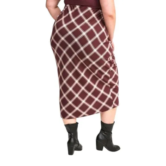 TORRID Textured Jersey  Sweetheart Babydoll With Matching Tea Length Pencil Skir