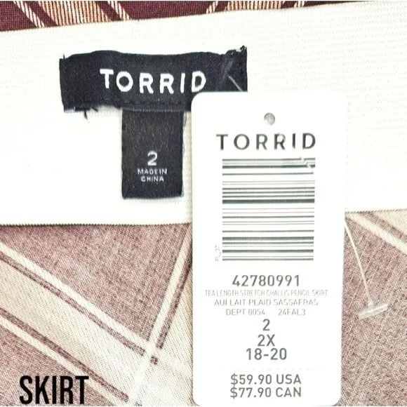 TORRID Textured Jersey  Sweetheart Babydoll With Matching Tea Length Pencil Skir