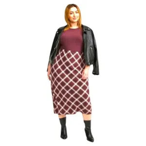 TORRID Textured Jersey  Sweetheart Babydoll With Matching Tea Length Pencil Skir