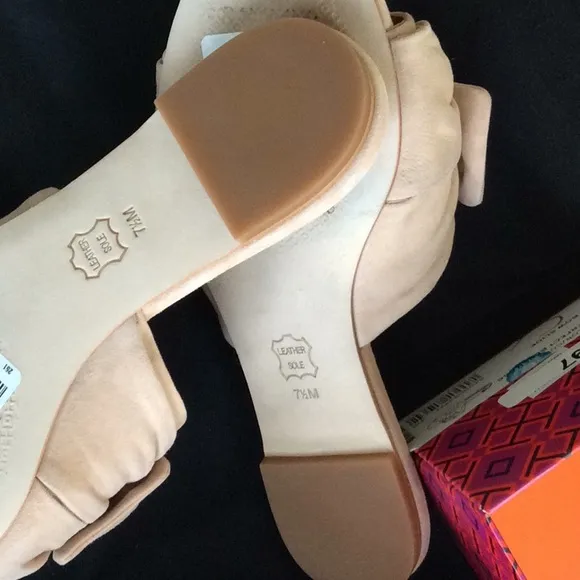 Tory Burch Annabelle Kid Suede Bow Slide