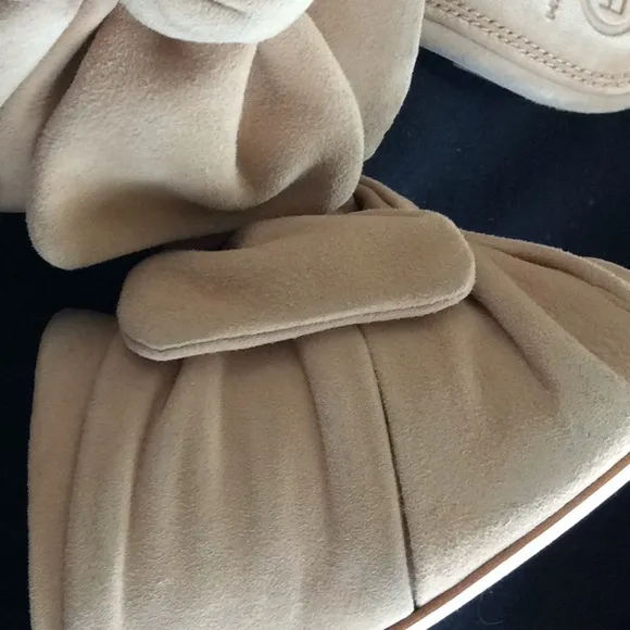 Tory Burch Annabelle Kid Suede Bow Slide