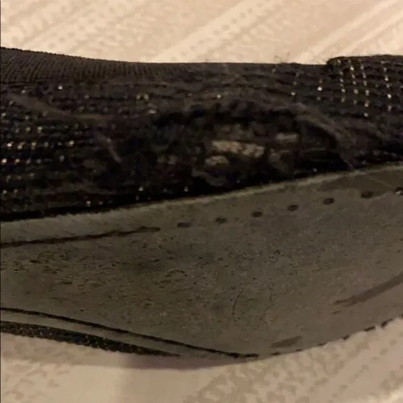 Tory Burch Black Caroline Arabia Elastic Flats