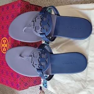 Tory Burch Dark Lotus/Bermuda Miller Sandal Sz 9