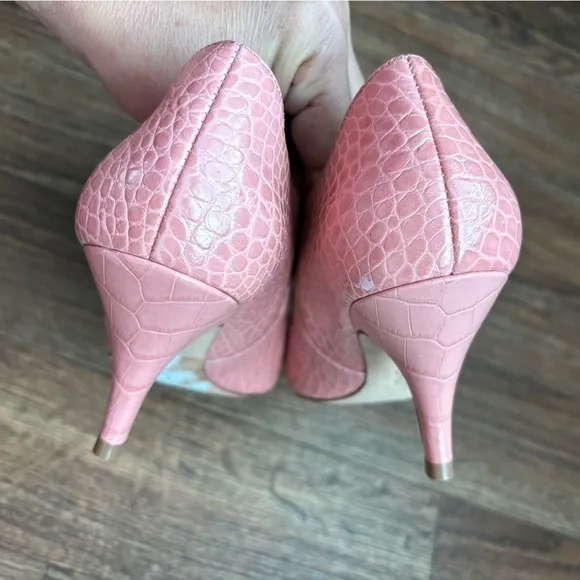 Tory Burch Georgina Embossed Slip OnAnkle Booties Shoes in Dusty Rose Pink