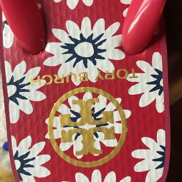 Tory Burch Sunflower Platform Slip On Sandals Sz 6