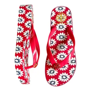 Tory Burch Sunflower Platform Slip On Sandals Sz 6