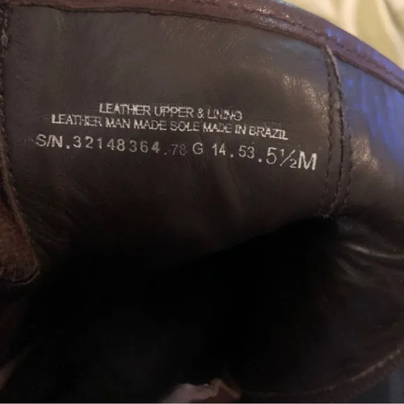 Tory Burch Brown Leather Moto Style Boots Size 5.5