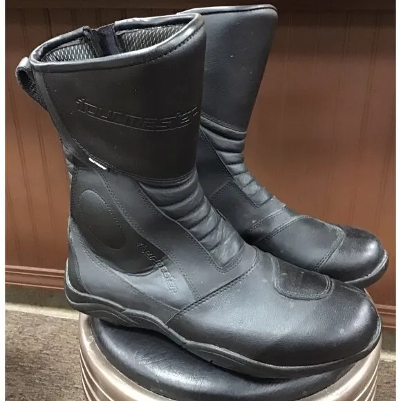 Tourmaster Hipora Motorcycle Boots Woman’s Black  SZ 43 Waterproof Boot