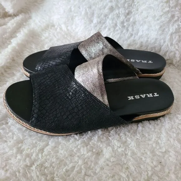 Trask Codi Crossover‎ Leather Slip-on Sandals size 9.5