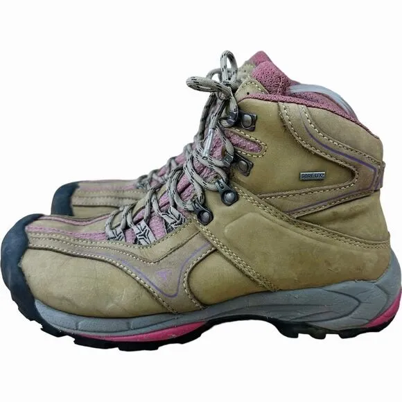 TrekSta Assault GTX Gortex Hiking Boots High Top Lace Up Pink Brown