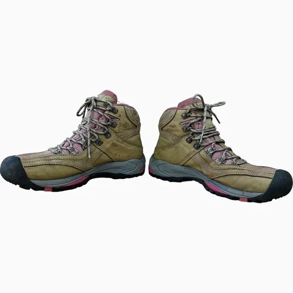 TrekSta Assault GTX Gortex Hiking Boots High Top Lace Up Pink Brown