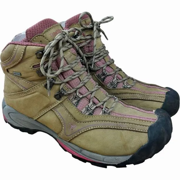 TrekSta Assault GTX Gortex Hiking Boots High Top Lace Up Pink Brown