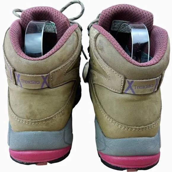 TrekSta Assault GTX Gortex Hiking Boots High Top Lace Up Pink Brown